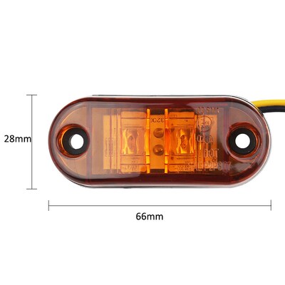 10PCS  Warning Light LED Diode LightI Oval Clearance Trailer