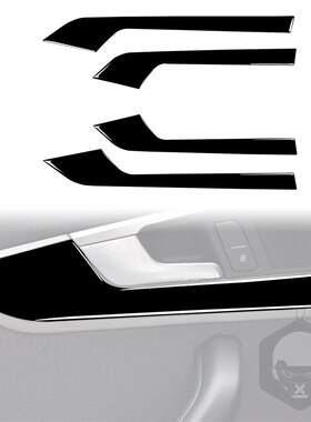 适用17-19奥i迪新A4La4b9车门面板钢琴黑亮黑汽车内饰改装装饰配