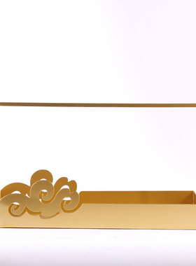 现代新中式金属提篮摆设托盘铁艺摆件样板房间客厅茶几Y提盒装饰