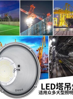 亚明LED塔吊灯1000W建筑工地照明户外防水探照S灯投光灯厂房工矿