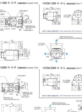 台湾CML双联叶片泵VCM-13M-14-76-FR 52 60 6M6 94 116 125 136