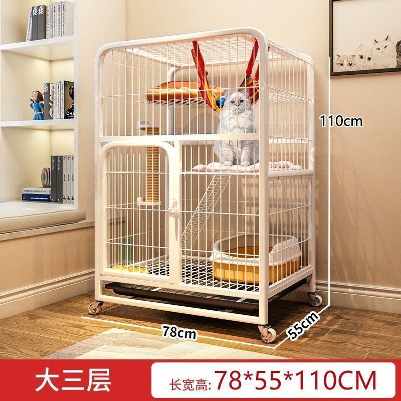 猫笼子实木f猫笼别墅大大号家用室内自由空间厕所猫咪宠物屋