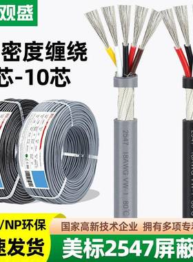 宏观盛2547屏蔽线2芯4芯8芯10芯灰色电竞电源信号控制音频线20awg
