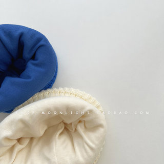 简约纯色婴儿毛线帽儿童男女童秋冬季保暖加厚宝宝针织套头帽子