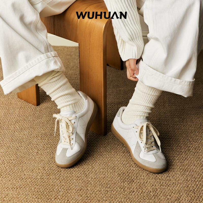 WUHUAN五环德训鞋支撑足弓德材兼备系列2025新款百搭休闲复古板鞋,女鞋,时尚休闲鞋,淘宝优惠券,粉丝福利购,淘宝优惠卷