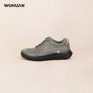 五环足弓鞋支撑男鞋扁平足外翻XO型腿跑步直腿休闲运动鞋灰