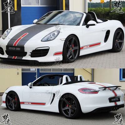 新款718 boxster Cayman车贴拉花 个性汽车贴纸 全车贴画改装2Z