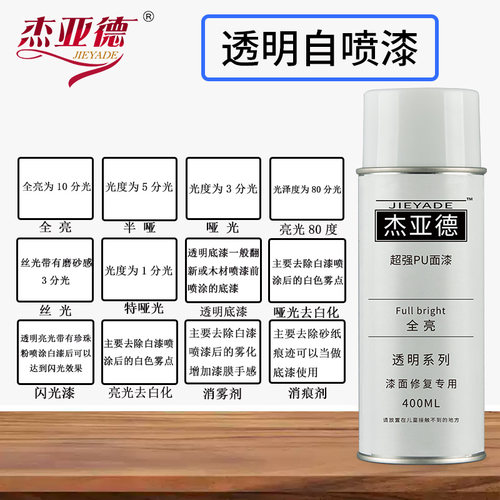 家具维修材料透明面漆融合剂半哑自喷漆美容修复补漆消痕剂亚光