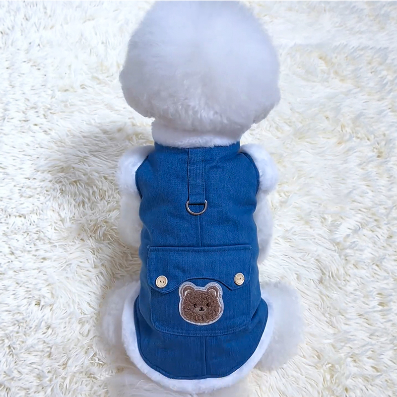 狗狗衣服秋冬可牵引保暖马甲猫咪