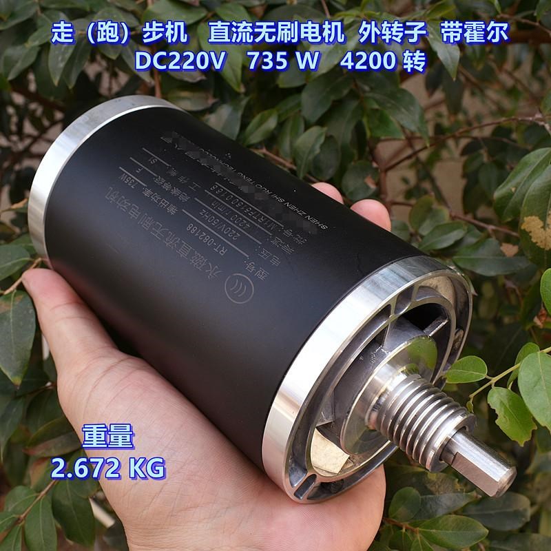 大功率 走(跑)步机 直流无刷电机 DC220V 735W 外转子 带霍尔