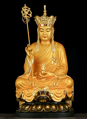 新品纯铜娑婆三圣家用观音佛像释迦牟H尼佛佛像大全地藏王菩萨摆