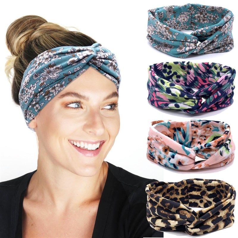 极速Fashion Floral Women Headband Hair AccessPories Leopard