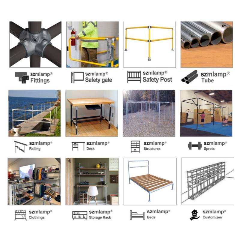 极速32镀锌钢管连接件防护栏框架圆管连接件N1寸底座弯头三通水管