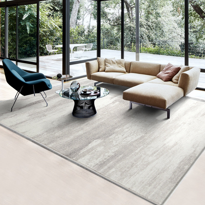 极速现代简约地毯客厅卧室地垫北欧ins风美欧式床边X黑白灰茶几垫