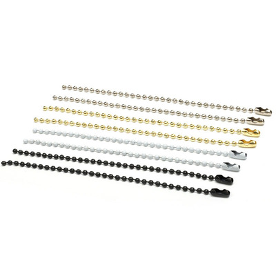 极速20/50pcs Gold/Whiqte Round Ball Bead Chains 12cm 15cm Le