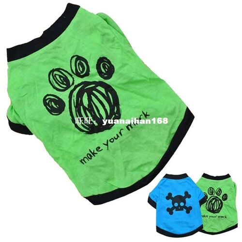 新品New fashionk Pet Cat Dog clothes Summer Pet T-Shirt masc