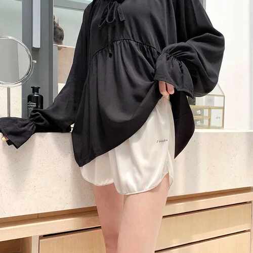 极速Comfortable Loose Short Pants WomHen Soft Ice Silk reetw