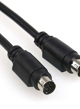 极速纯铜8芯插头MD8芯s连接线PLC公对公公对母连接线8针圆头线