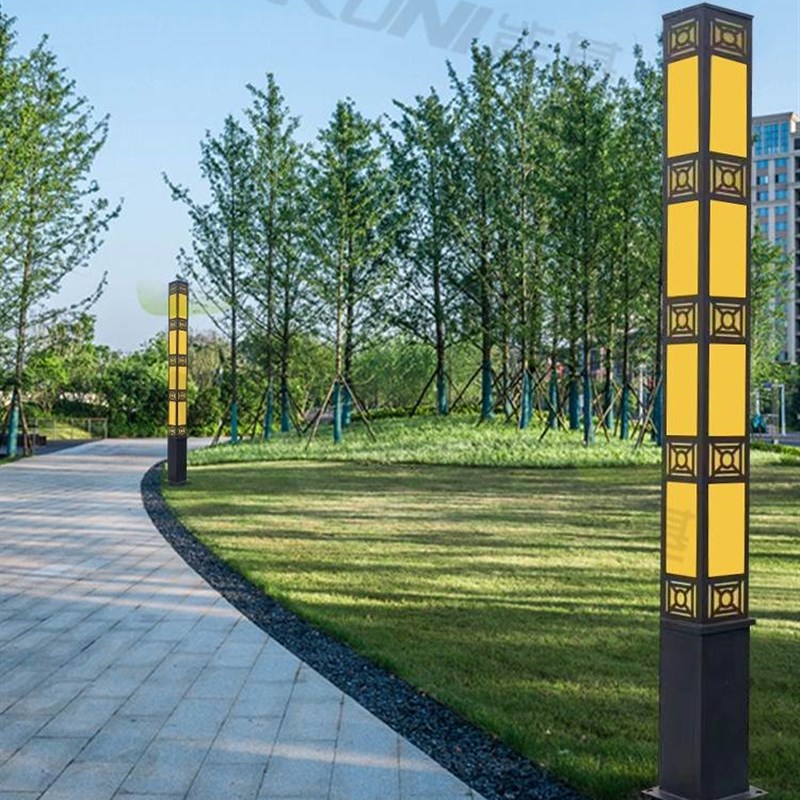 极速太阳能景观灯户外防水3米y4米公园智能别墅庭院灯亮化灯柱铝