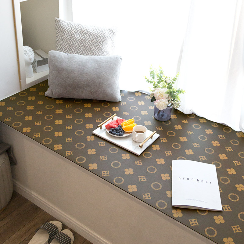 极速欧式轻奢g皮革飘窗垫榻榻米阳台垫子防污免洗定制窗户客厅用