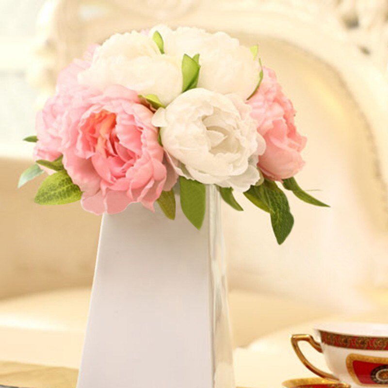 新品Hot Sale 10 Heads Artificial SDilk Flower Peony Flowers