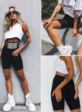 极速Shorts Womenl Thin Fitness Casual High Waist Fashion Bik