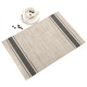 Linen MatY Stripe For 极速Nordic Table Placemat Dining Recta