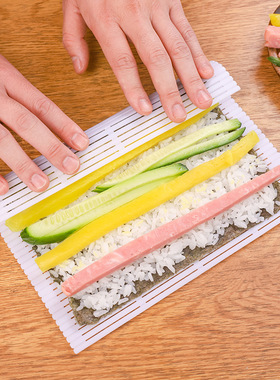 极速DIY Sushi Roller Mats PlastBic Washable Reusable Sushi R