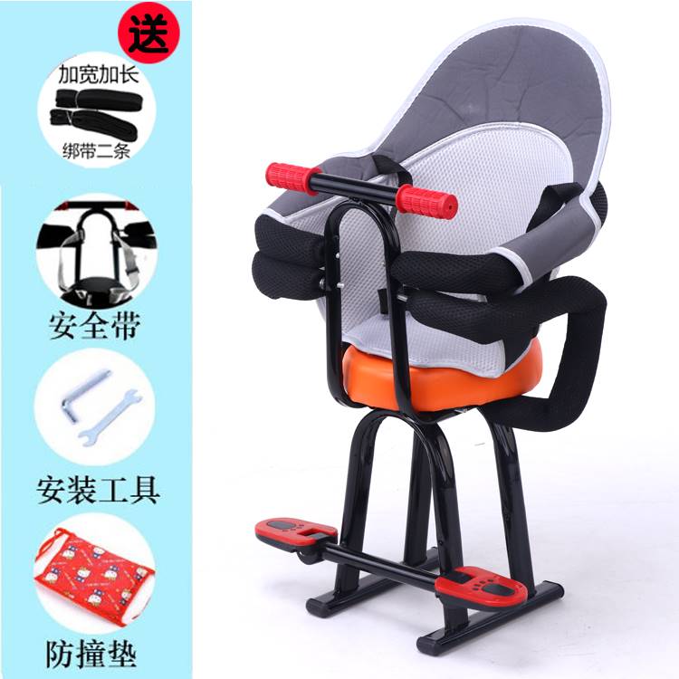 极速电动机车儿童坐椅子前置婴儿B宝宝小孩电动车滑板车安全座椅