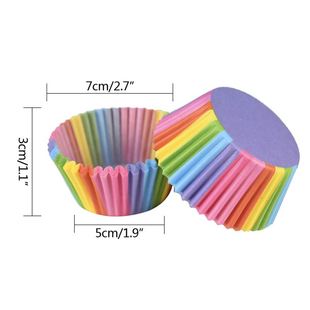 极速100Pcs Muffin Cupcake Paper Cups CupKcake Liner Baking M