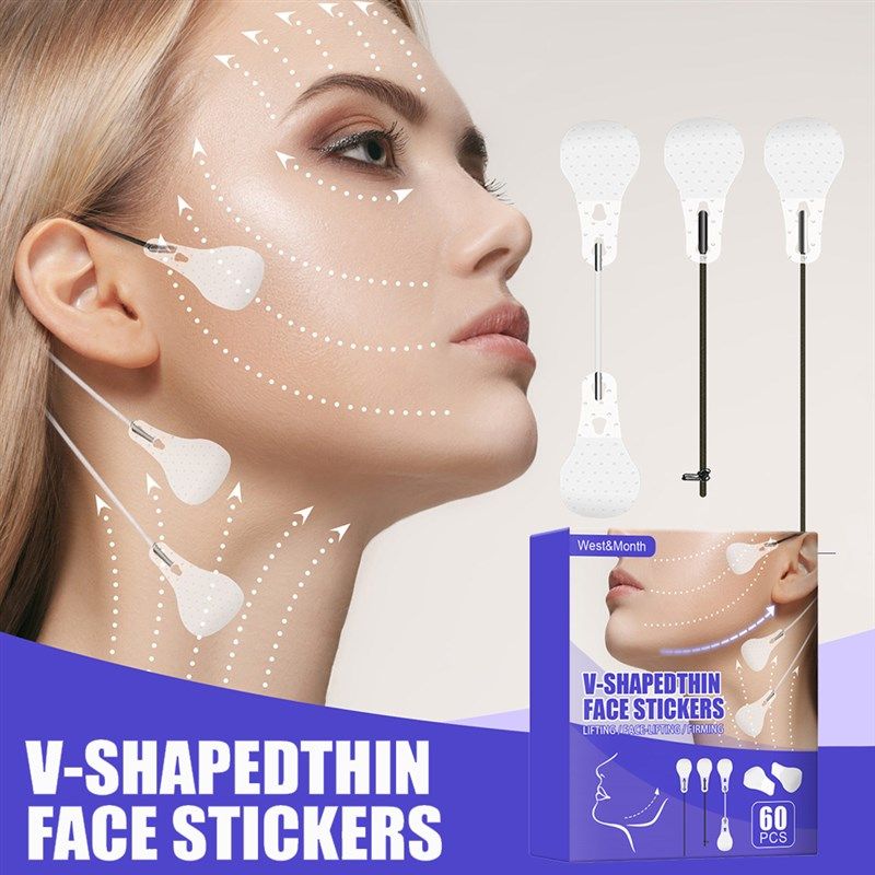 极速40-100Pcs Instant Invisible Face Stickers QNeck Eye Doub