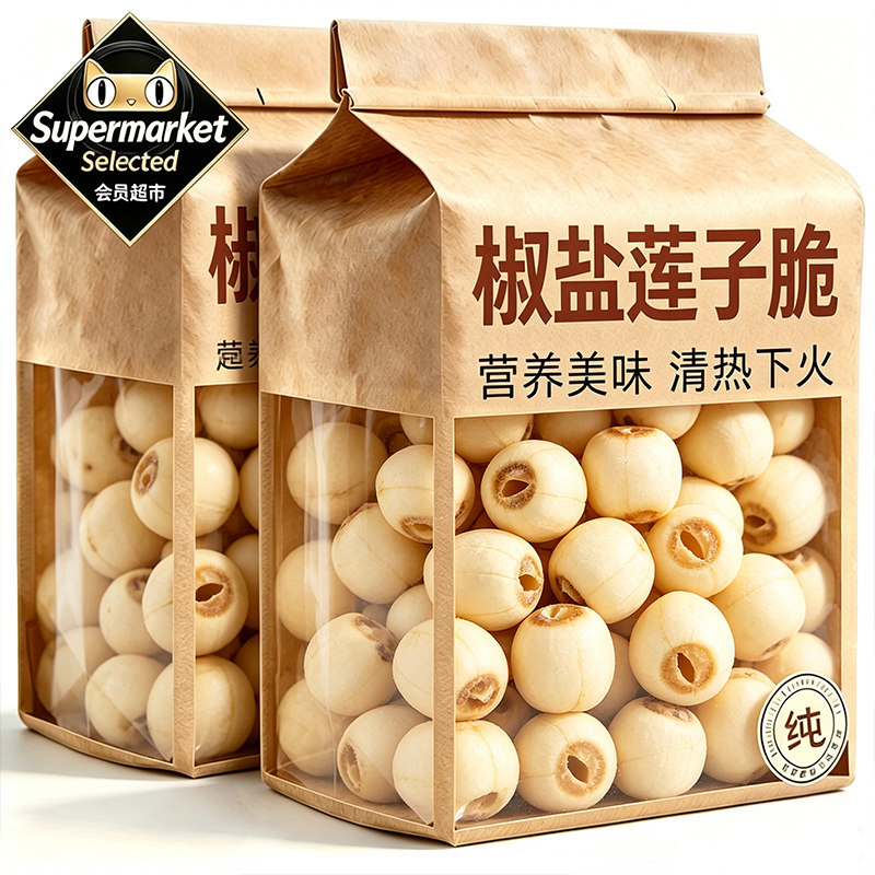 椒盐香酥莲子脆开袋即食官方旗舰店湖南特产非油炸无添加剂水果干