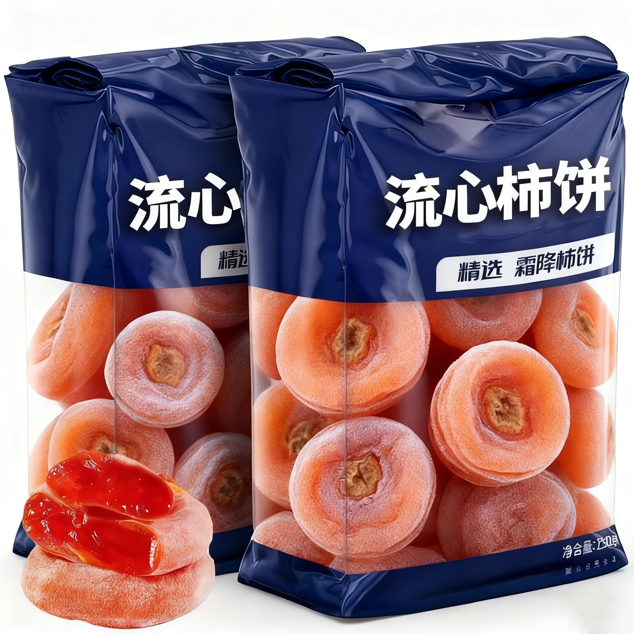 央妈推荐特级富平流心柿饼官方旗舰店正宗独立包装霜降流心吊柿子