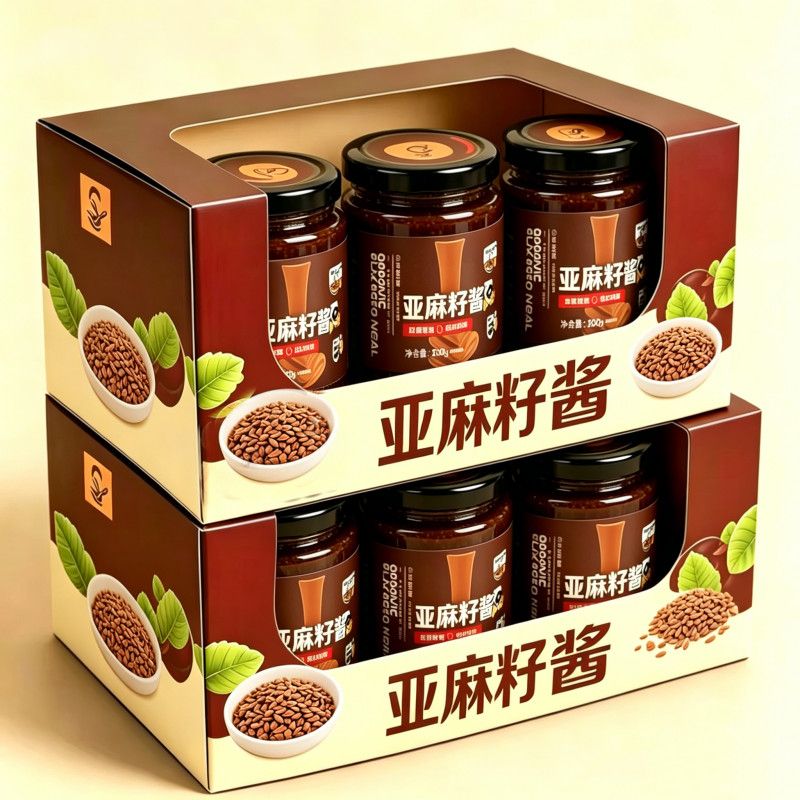 纯亚麻籽酱有机天然健康坚果风味油涂抹面包高亚麻酸调味料拌面酱