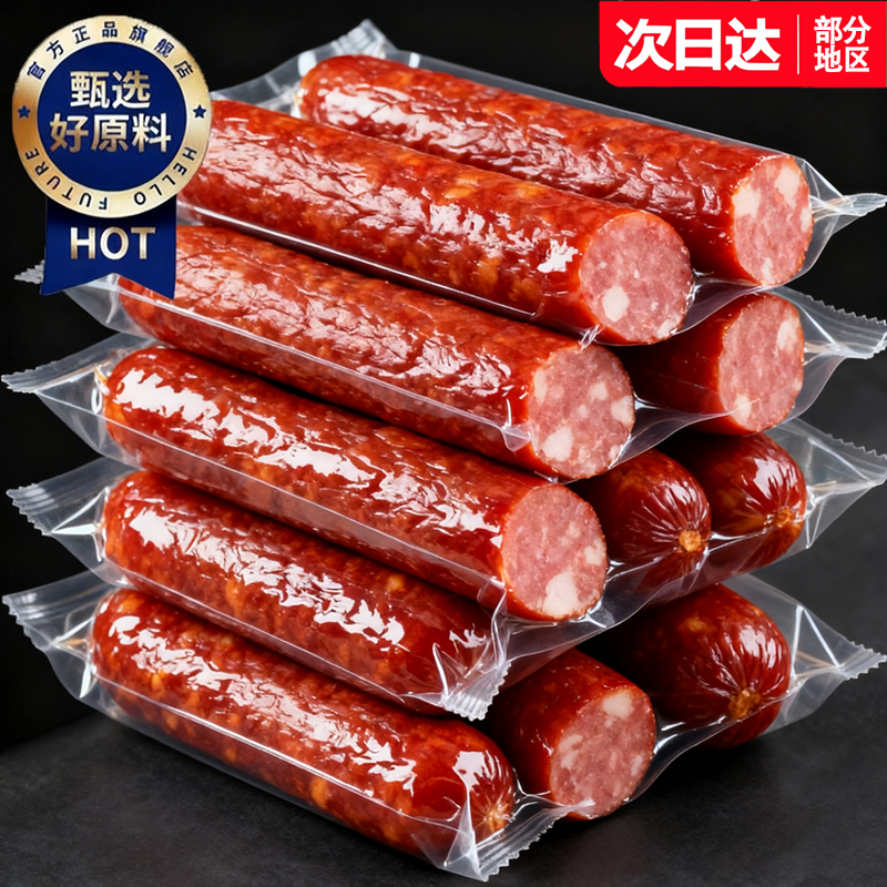 央妈推荐正宗哈尔滨红肠官方旗舰店东北特产肉肠即食烟熏肉肠腊肠