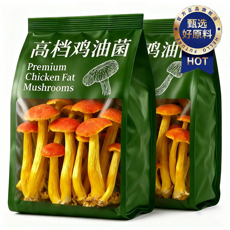 央妈推荐！野生鸡油菌干货干菇香菇黄丝菌煲汤类菌蘑菇包一级新货