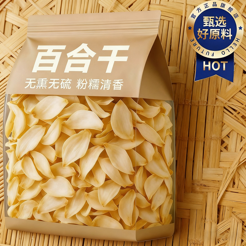 正宗兰州特级百合干干泡水