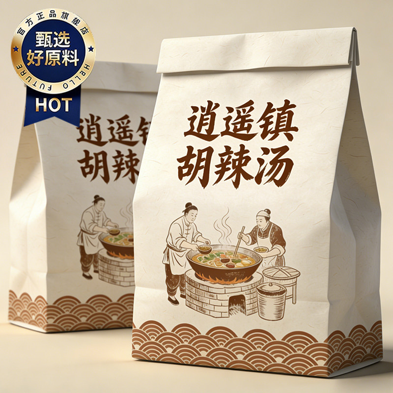 正宗河南特产逍遥镇京遥胡辣汤牛肉味麻辣味速食夜宵早餐汤旗舰店