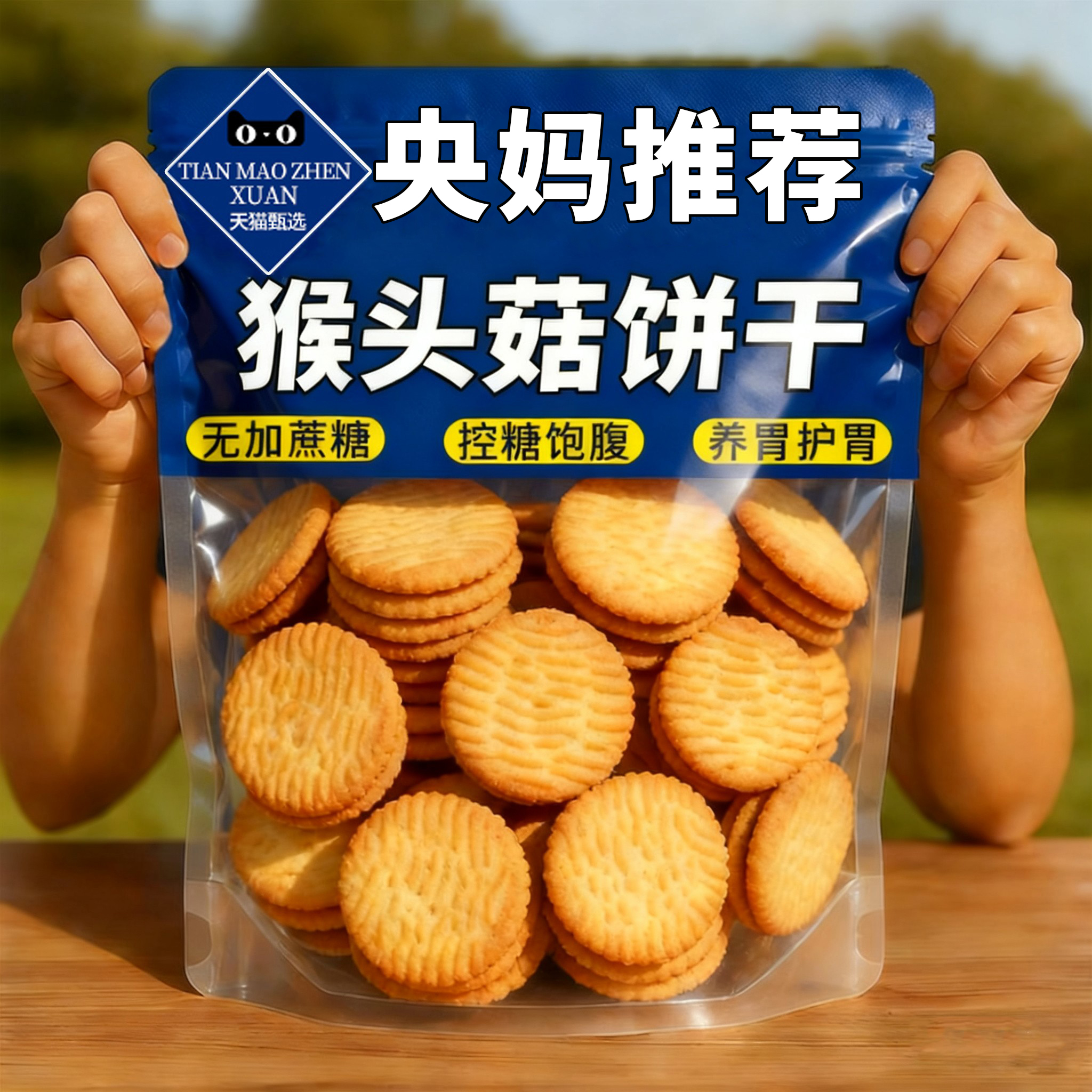 央妈推荐猴头菇饼干官方旗舰店正品无加蔗糖孕妇可吃零食小包装