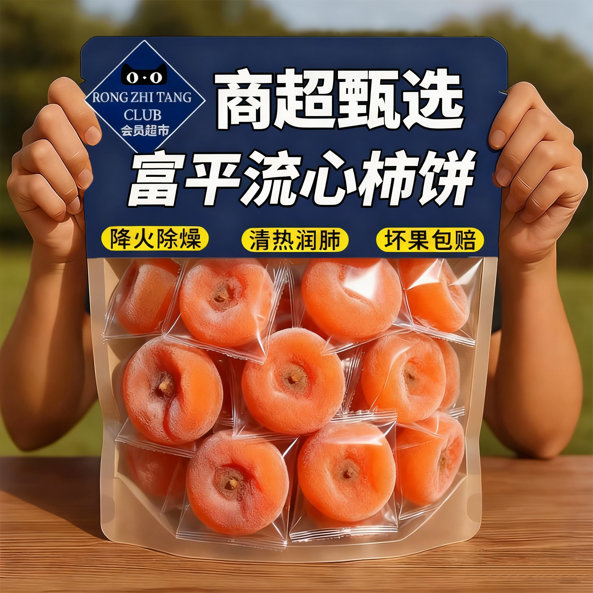 央妈推荐富平流心柿饼官方旗舰店正宗独立包装霜降流心吊柿子饼