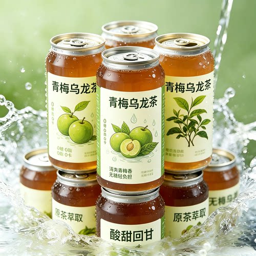 0糖乌龙茶青梅柠檬蜜桃乌龙茶饮料清爽350ml*12瓶整箱官方旗舰店