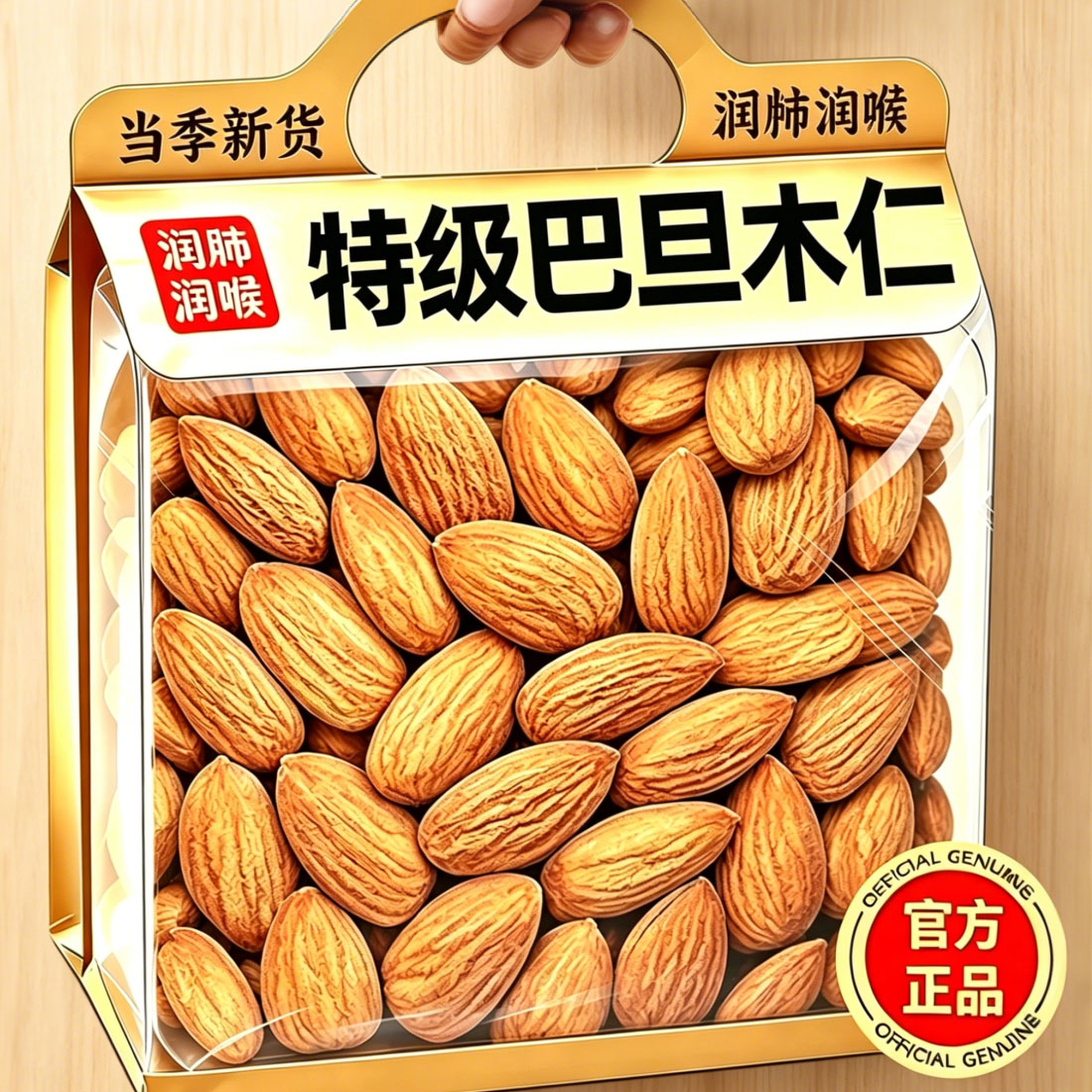 新疆特级巴旦木仁原味无添加巴达木果仁干果零食烘焙孕妇专用批发