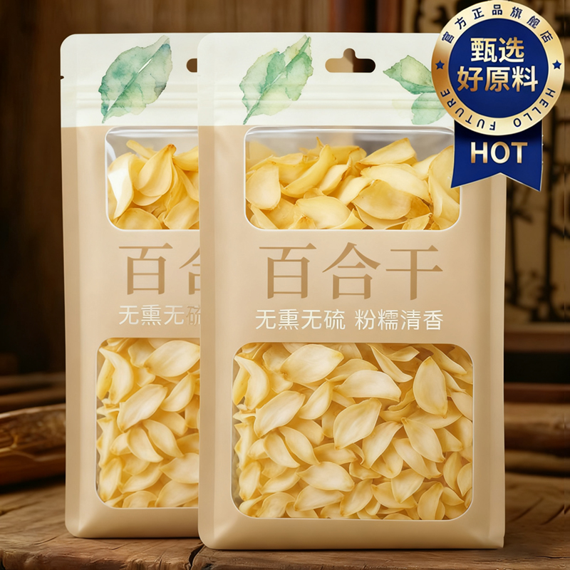 正宗兰州特级百合干干泡水