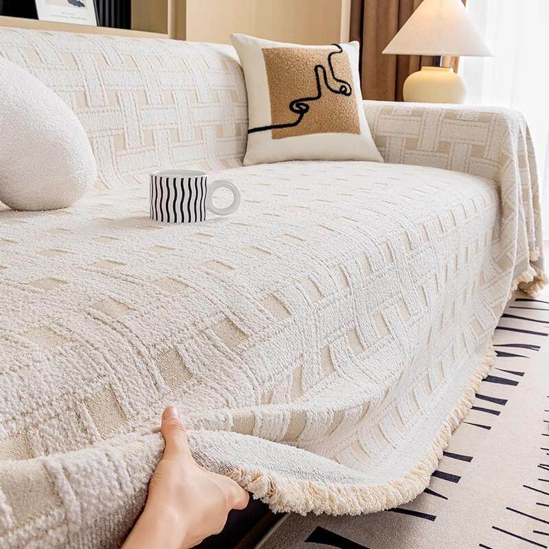 毛毛纱沙发盖布2026新款四季通用防猫抓全包套罩高级感沙发巾盖毯