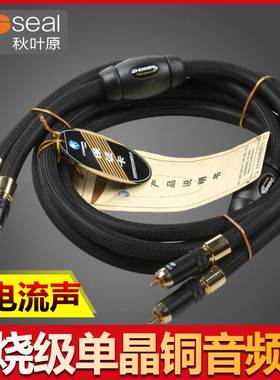 Choseal/秋叶原QS992/AB5408单晶铜发烧级音频线双莲花二对二莲花