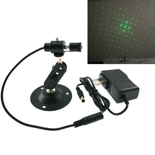 绿光515nm 80mw 规则点阵激光模组满天星可调焦5VDC 14mm直径