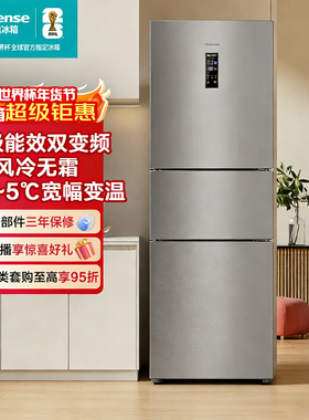 海信冰箱三门风冷无霜一级能效双变频三温区精储 BCD-251WYK1DPJ