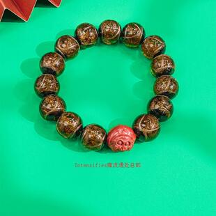 雍香灰琉璃和本命年三合生肖朱砂化岁手串手串门链北京法物流通处
