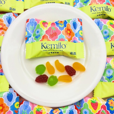 KEMILO花色包装混合水果味橡皮糖