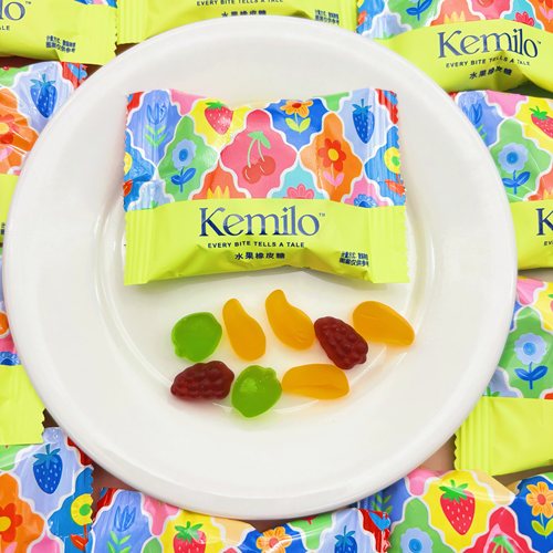 KEMILO花色包装混合水果味橡皮糖